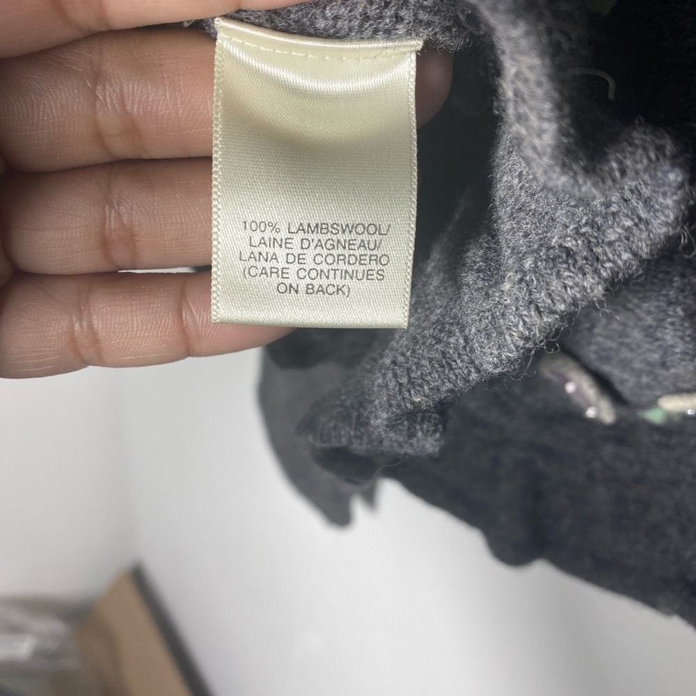 2006 Susan Bristol 100% lambswool grey cardigan size M - Picture 3 of 8